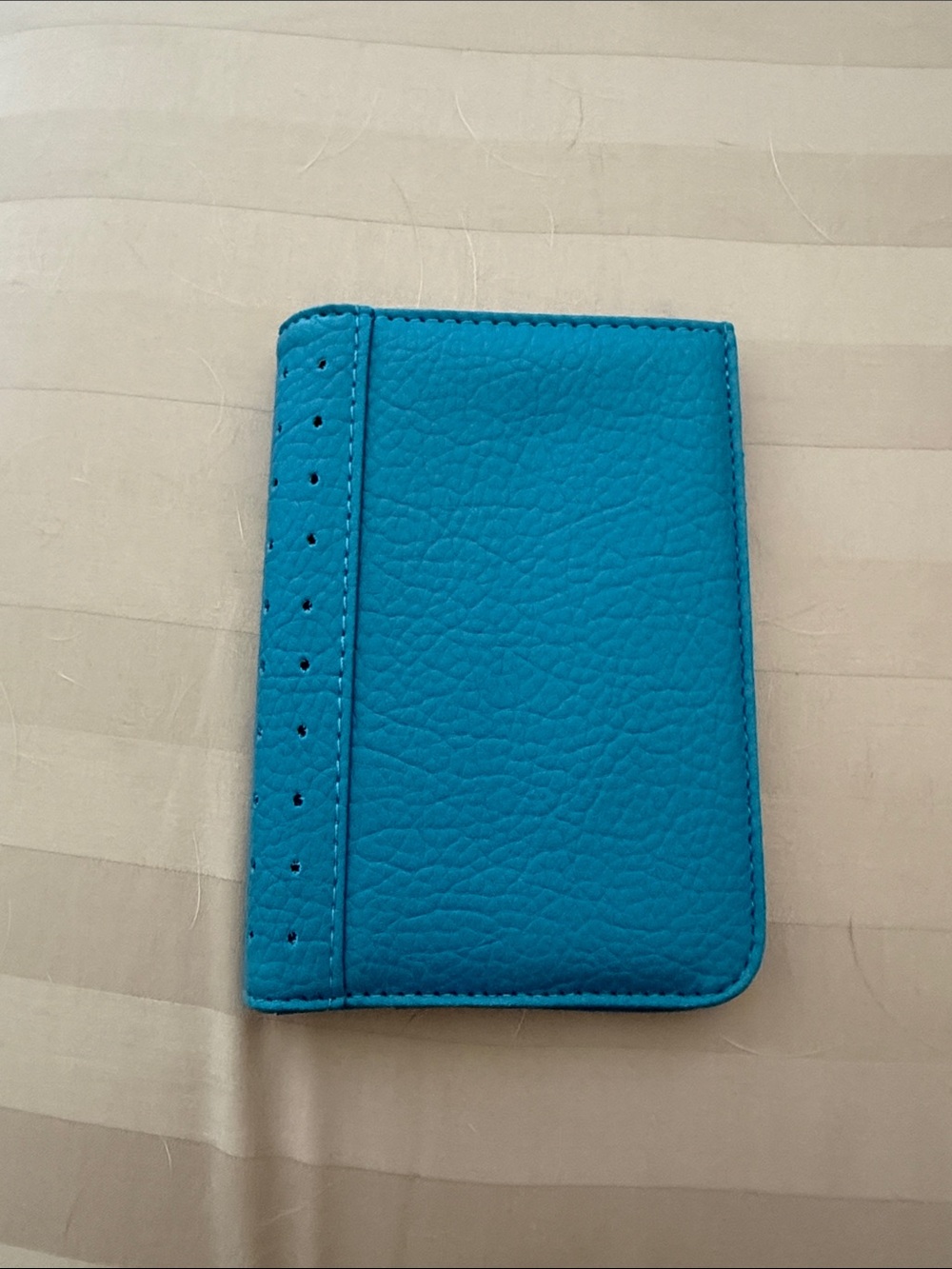 Bright Turquoise Leatherette Passport or Card Holder
